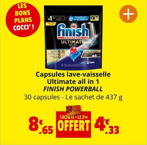 capsules lave-vaisselle ultimate all in 1 finish powerball