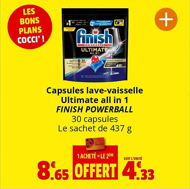 capsules lave-vaisselle ultimate all in 1 finish powerball