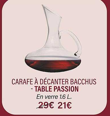carafe à décanter bacchus - table passion