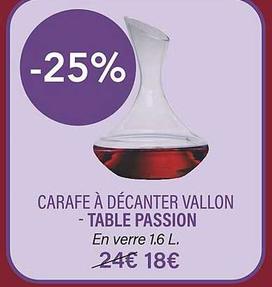 carafe à décanter vallon - table passion