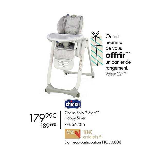 chaise polly 2 start** happy silver chicco