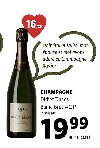 champagne didier ducos blanc brut aop