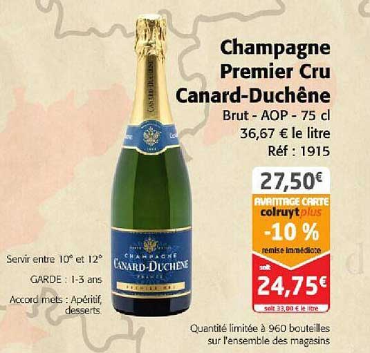 champagne premier cru canard-duchêne brut - aop