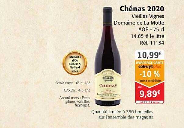 chénas 2020 vieilles vignes domaine de la motte aop