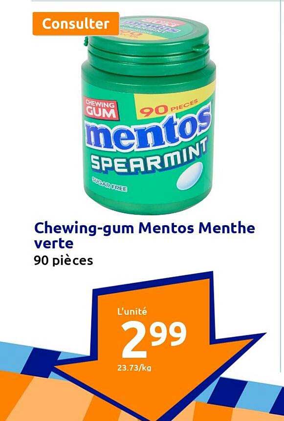chewing-gum mentos menthe verte