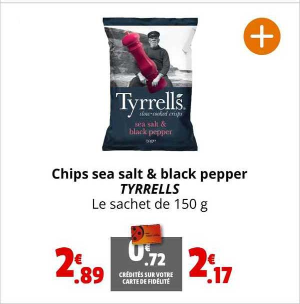 chips sea salt & black pepper tyrrells