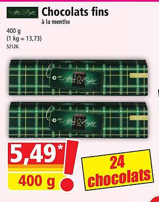 chocolats fins after eight