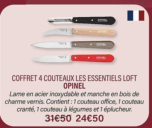 Coffret 4 Couteaux Les Essentiels Loft Opinel