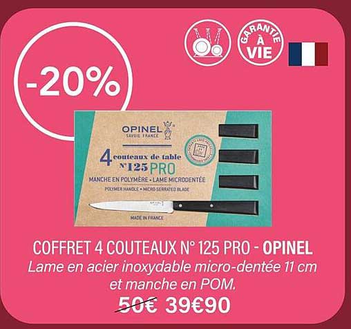 Coffret 4 Couteaux N° 125 Pro - Opinel