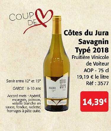 côtes du jura savagnin typé 2018