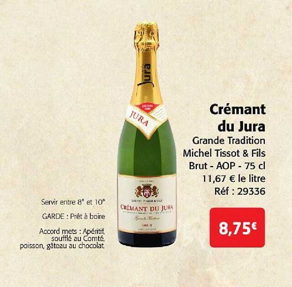 crémant du jura grande tradition michel tissot & fils brut-aop