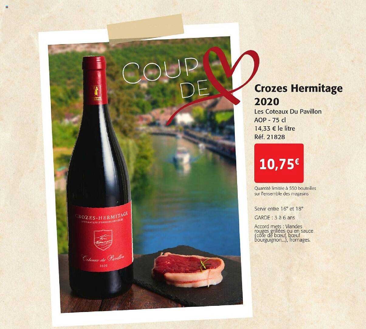 crozes hermitage 2020 les coteau du pavillon aop