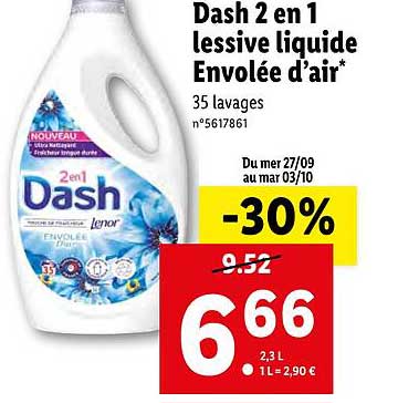 dash 2 en 1 lessive liquide envolée d'air