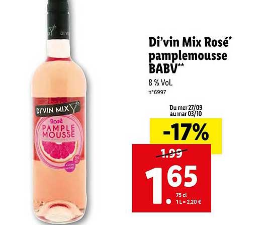 di'vin mix rosé pamplemousse babv