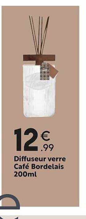 diffuseur verre café bordelais 200 ml