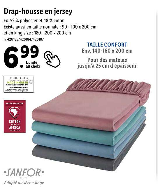 drap-housse en jersey