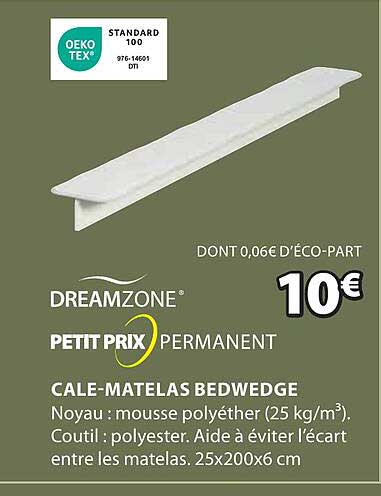 dreamzone petit prix permanent cale-matelas bedwedge