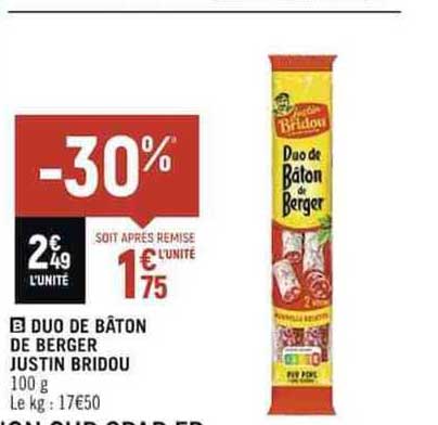 duo de bâton de berger justin bridou