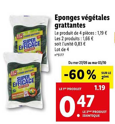 éponges Végétales Grattantes