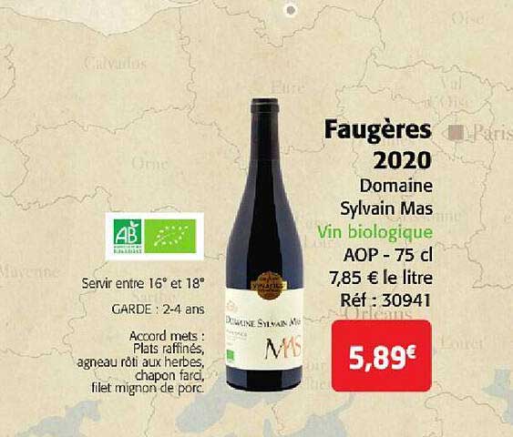 faugères 2020 domaine sylvain mas