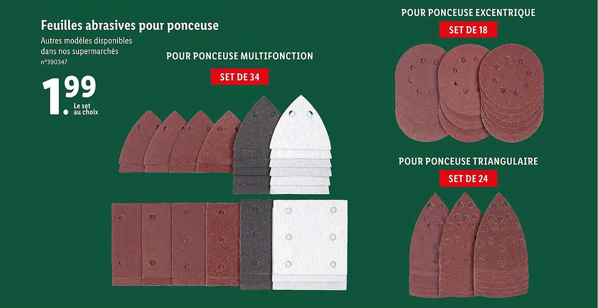 Feuilles Abrasives Pour Ponceuse