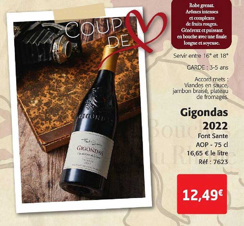 gigondas 2022 font sante aop