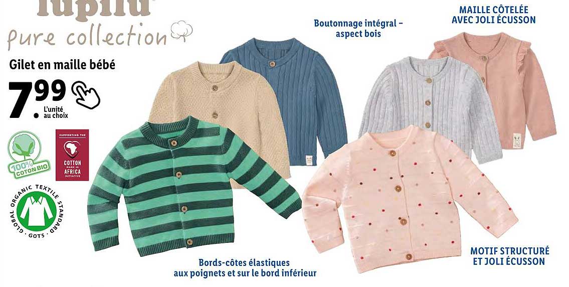 Gilet En Maille Bébé Lupilu