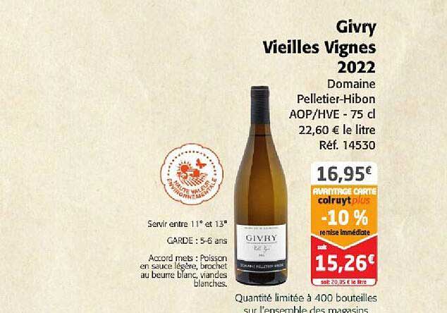 givry vieilles vignes 2022 domaine pelletier-hibon aop-hve