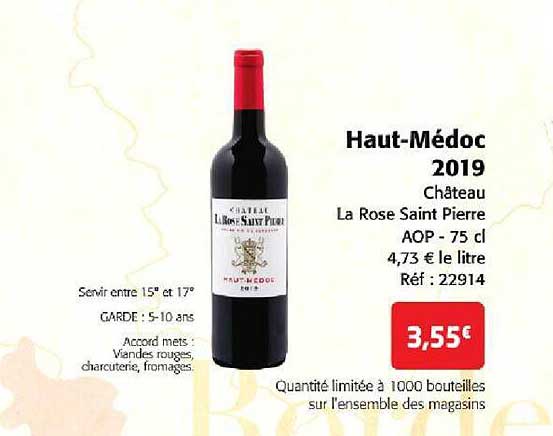 haut-médoc 2019 château la rose saint pierre