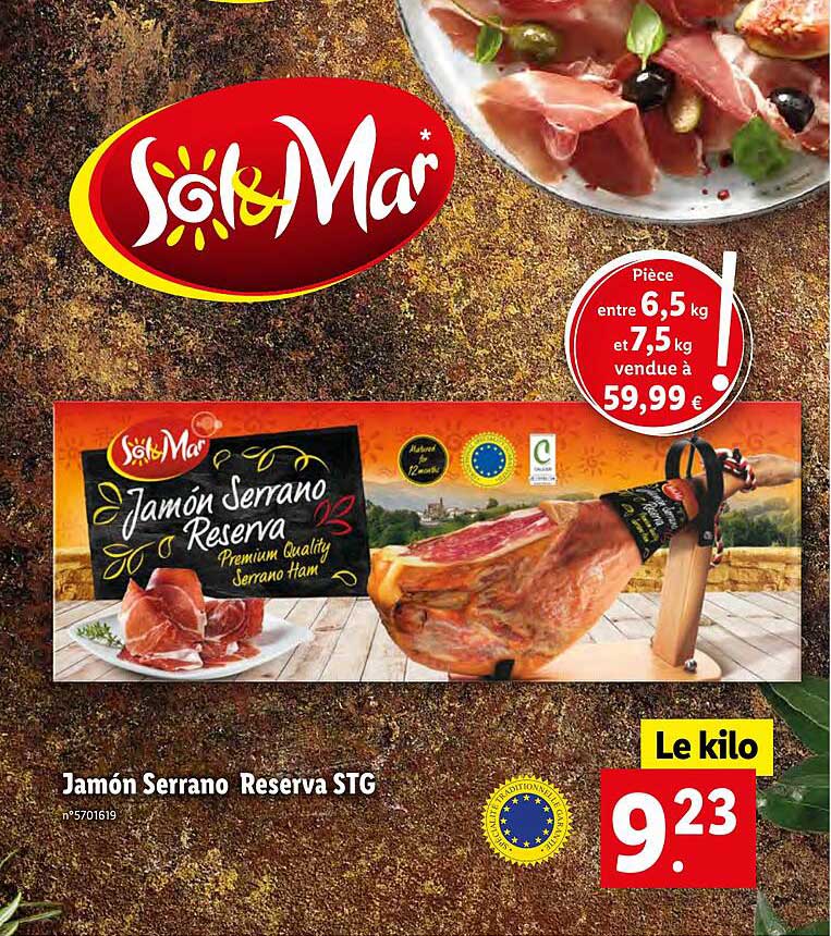 jamón serrano reserva stg sol & mar