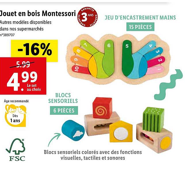 Jouet En Bois Montessori