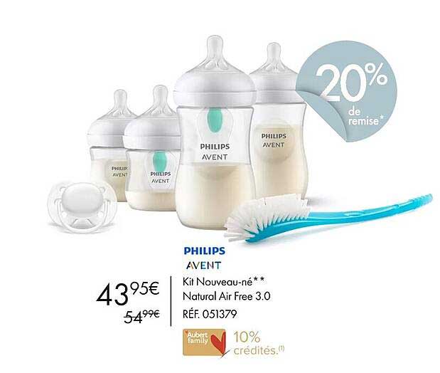 kit nouveau-né natural air free 3.0 philips avent
