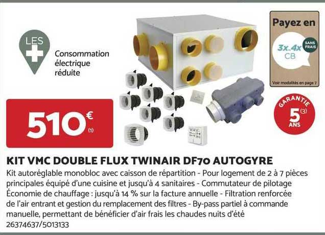 kit vmc double flux twinair df70 autogyre