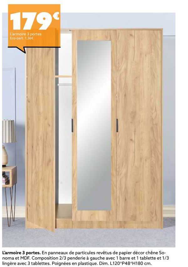 l'armoire 3 portes