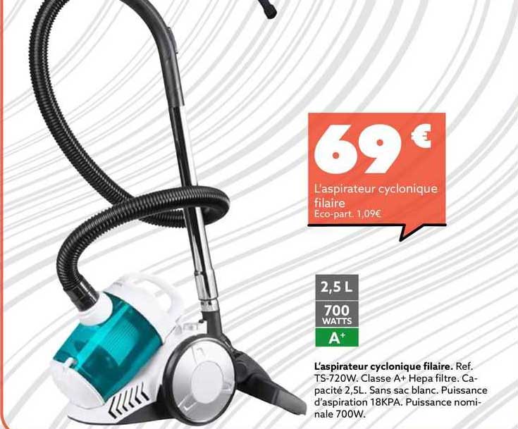 L'aspirateur Cyclonique Filaire