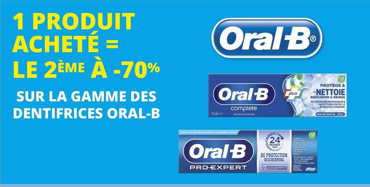 la gamme des dentifrices oral-b