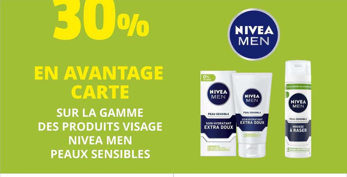 la gamme des produits visage nivea men peaux sensibles