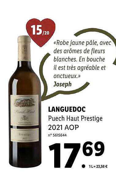 langudoc puech haut prestige 2021 aop