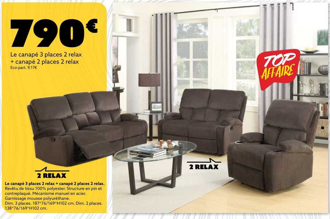 Le Canapé 3 Places 2 Relax + Canapé 2 Places 2 Relax