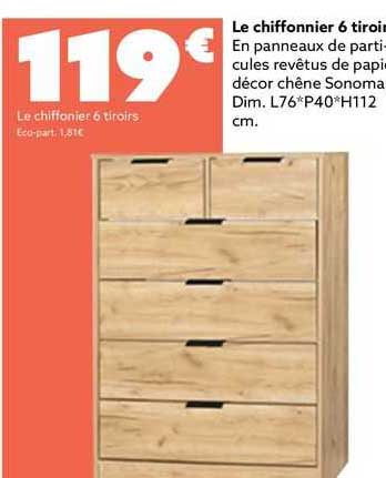 le chiffonnier 6 tiroirs