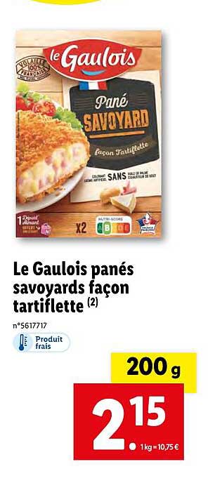 le gaulois panés savoyard façon tartiflette