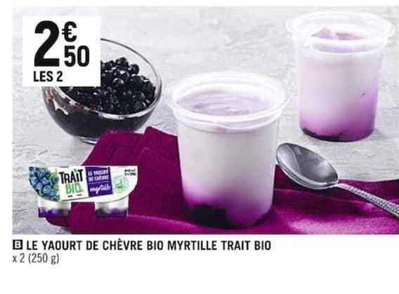 le yaourt de chèvre bio myrtille trait bio