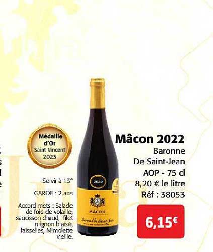 Mâcon 2022 Baronne De Saint-jean Aop