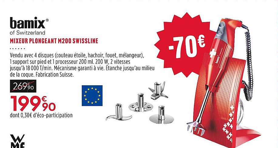 mixeur plongeant m200 swissline bamix of switzerland