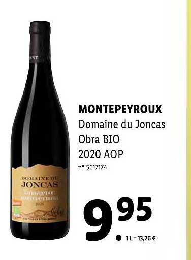 montepeyroux domaine du joncas obra bio 2020 aop