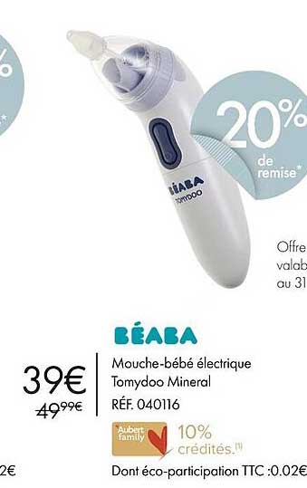 Mouche-bébé électrique Tomydoo Mineral Béaba