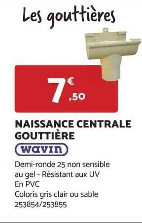 naissance centrale gouttière wavin