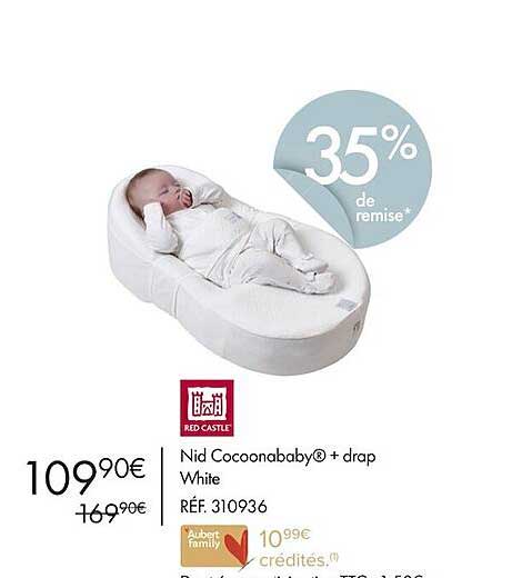 nid cocoonababy + drap white red castle