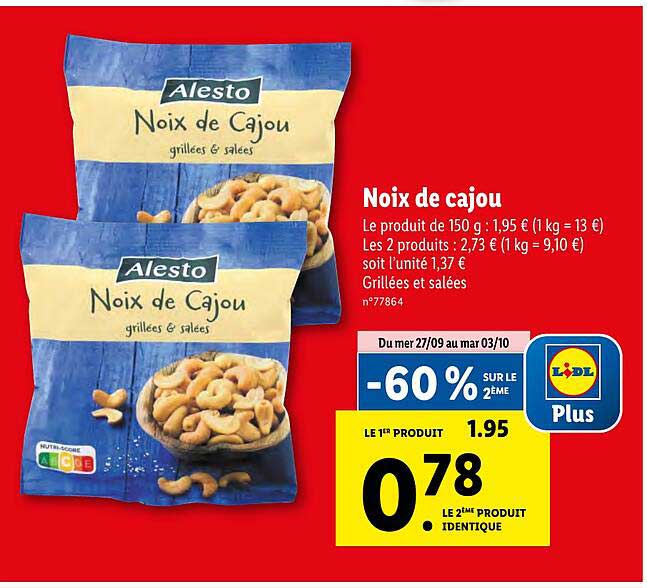 Noix De Cajou Alesto