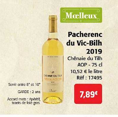 pacherenc du vic-bilh 2019 chênaire du tilh